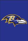 BALTIMORE RAVENS APPLIQUED GARDEN FLAG