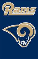 St Louis Rams 2-sided Appliqued Banner