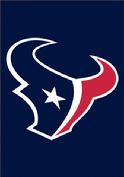 HOUSTON TEXANS APPLIQUED GARDEN FLAG