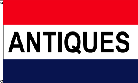 Antiques Red White Blue Flag