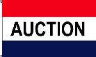 Auction Red White Blue Flag