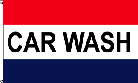 Car Wash Red White & Blue Flag