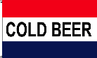Cold Beer Red White Blue Flag