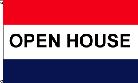 Open House Red White Blue Flag