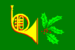 HOLIDAY HORN 3 X 5 FLAG