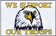 We Support Our Troops 3 x 5 Nylon Flag