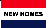 New Homes Red White Blue Flag