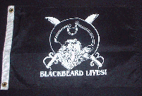 Blackbeard Lives Flag