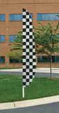 Checkered Feather Flag 12' x 26"